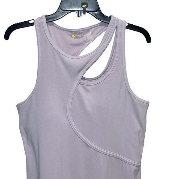 Zella Interlude Rib Cutout Bodycon Dress in Lilac Purple size Large - Picture 4 of 9